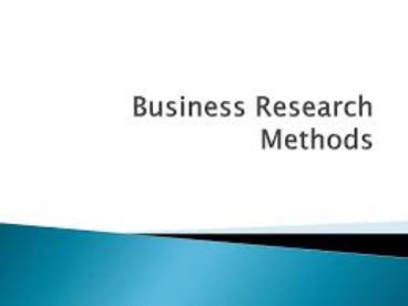 Business Research Methods  [EBM HR ]